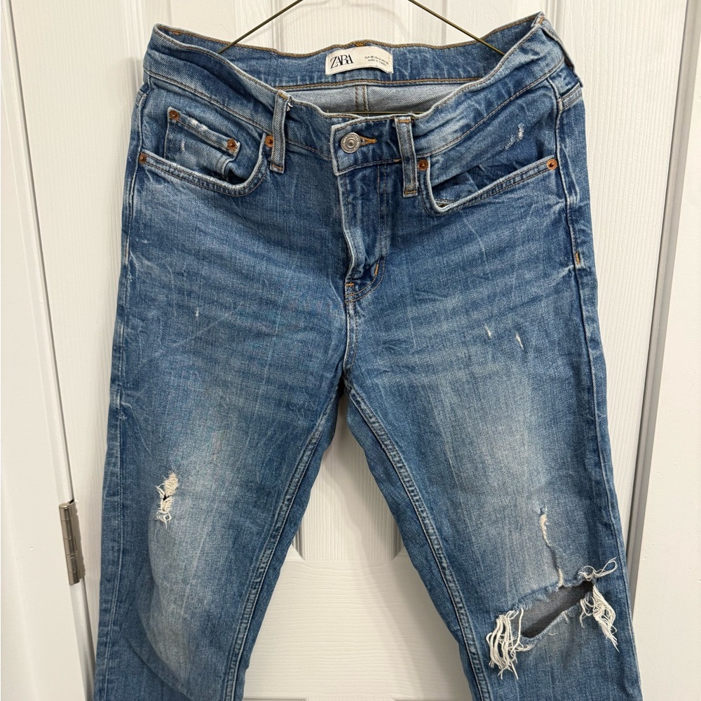 Zara Blue Boyfriend Jeans